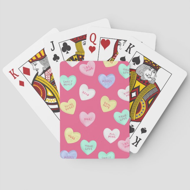 Klassisches Valentinisches Süßes Herz Spielkarten (Rückseite)