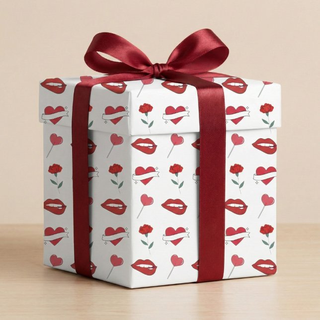Klassisches Valentinstag-Wrapping Paper Geschenkpapier (Classic Valentine's Day Wrapping Paper)