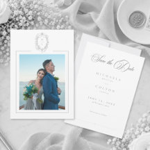 Klassisches Vintage Grau Schwarzes Florales Hochze