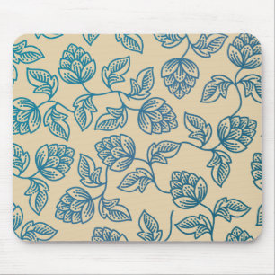 Klassisches Vintage-Hopfenblätter-Muster Mousepad