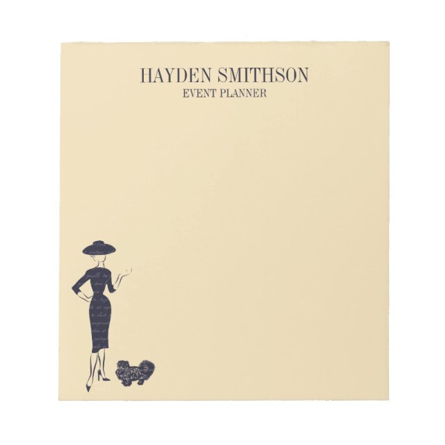 Klassisches Vintages 50er-Fashion Notepad Notizblock (Vorderseite)