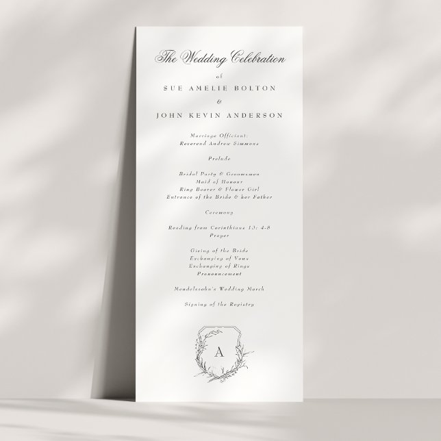 klassisches Vintages botanisches Monogramm-Wappen Programm (Von Creator hochgeladen)