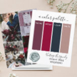 Klassisches Vintages Burgundy HochzeitsfarbenBlatt<br><div class="desc">Classy Vintag Burgund Wedding Farben Palette Karte 2024</div>