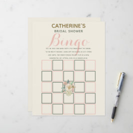 Klassisches Vintages Elegantes Brautparty Bingo