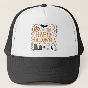 Klassisches, Vintages glückliches Halloween Truckerkappe