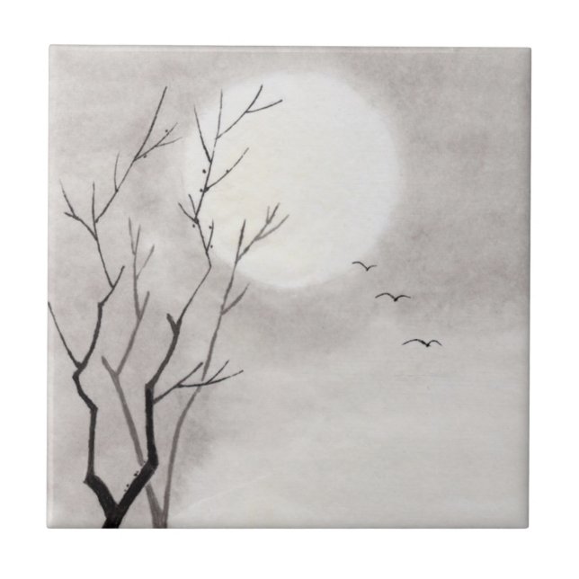 Klassisches Vintages japanisches Fliese (Vorderseite)