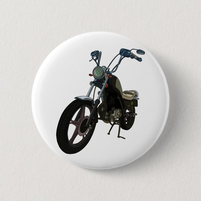 Klassisches Vintages Motorrad Button (Vorderseite)