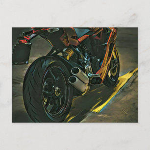klassisches Vintages Motorrad-Geschenk Postkarte