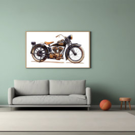 Klassisches Vintages Motorrad Poster
