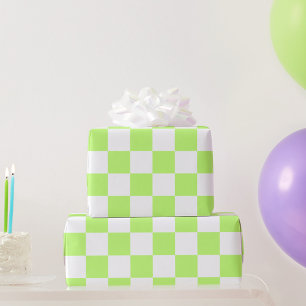 Klassisches visuelles Limette-Kontrollmuster  Geschenkpapier