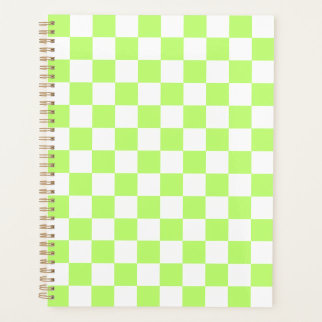 Klassisches visuelles Limette-Kontrollmuster  Planer (Vorderseite)