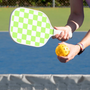 Klassisches visuelles Limettenschachbrett Pickleball Schläger