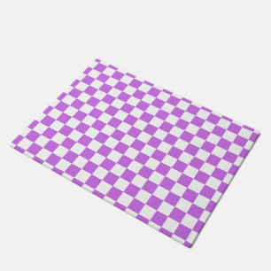 Klassisches visuelles Magenta-Schachbrettmuster Fußmatte