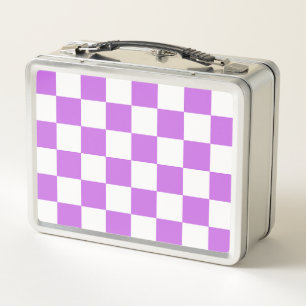 Klassisches visuelles Magenta-Schachbrettmuster Metall Brotdose
