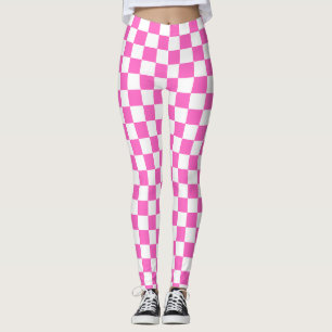 Klassisches visuelles rosa Karomuster Leggings