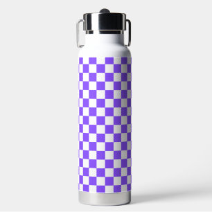 Klassisches visuelles violettes Schachbrett Trinkflasche