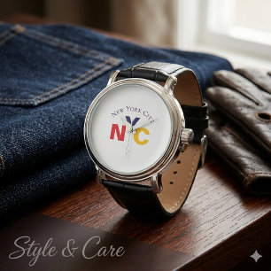 Klassisches, von New York City inspiriertes Zeitst Armbanduhr