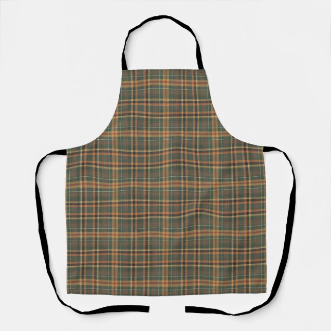 Klassisches Waldgrün-Tartan-Karomuster Schürze (Vorderseite)