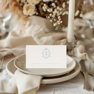 Klassisches Wappen Hochzeit Platzkarte