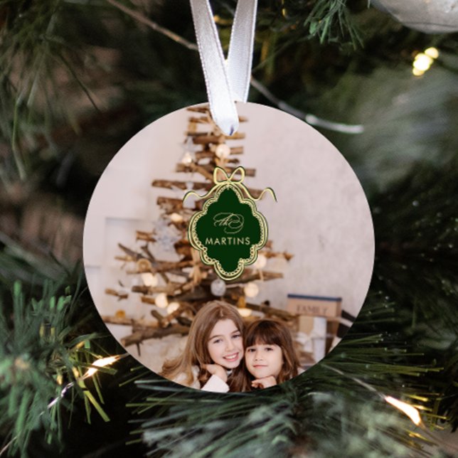 Klassisches Wappen Weihnachts-Foto Ornament Aus Glas (Von Creator hochgeladen)