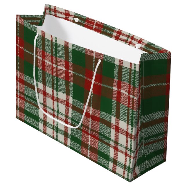 Klassisches Weihnachten Große Geschenktüte (Vorderseite Schrägansicht)