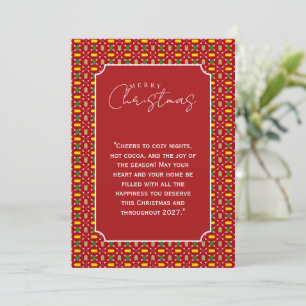Klassisches Weihnachten Rot und Grün Geometrisches