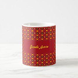 Klassisches Weihnachten Rot und Grün Geometrisches Kaffeetasse