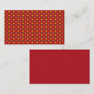 Klassisches Weihnachten Rot und Grün Geometrisches Visitenkarte