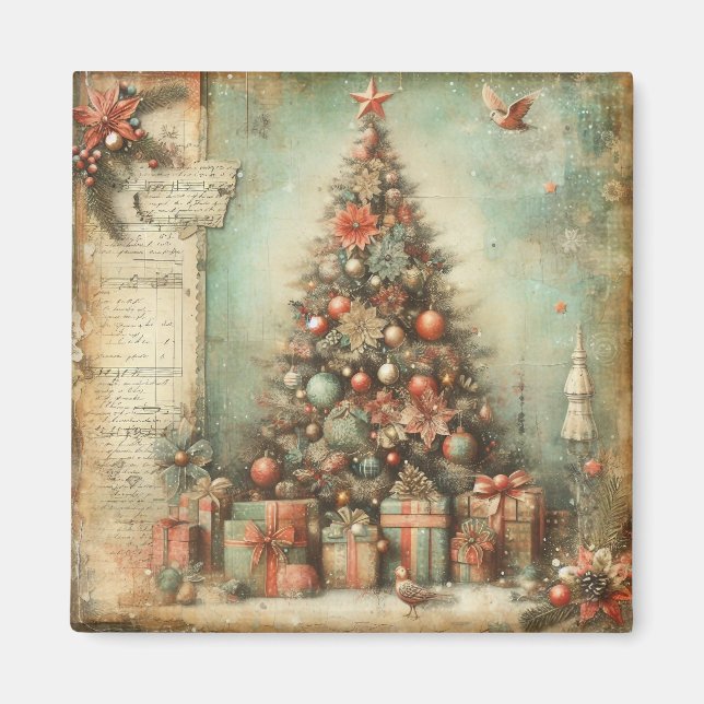 Klassisches Weihnachtsbaummagnet Magnet (Vorne)