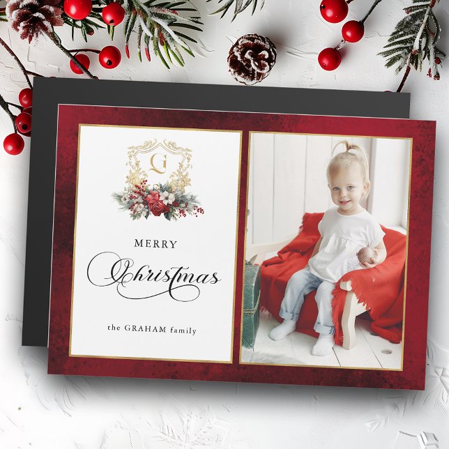 Klassisches Weihnachtsgebäck-Wappen-Foto Magnetkarte (Von Creator hochgeladen)