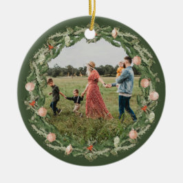 Klassisches Weihnachtsgebirge Foto Keramik Ornament