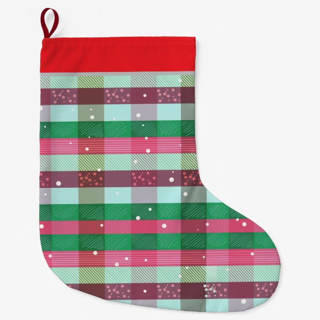 Klassisches Weihnachtsgestaltermuster Großer Weihnachtsstrumpf (Vorderseite)
