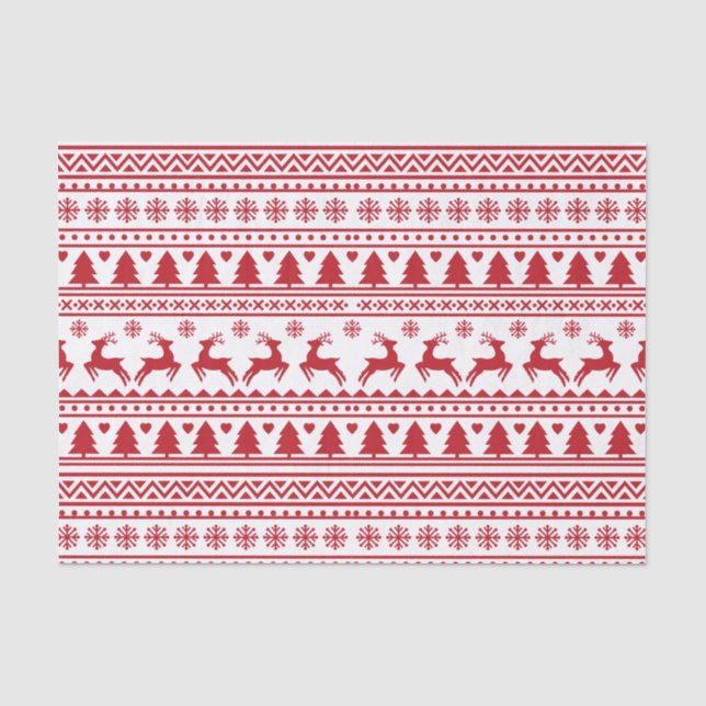Klassisches Weihnachtsmuster Seidenpapier (Vorderseite)
