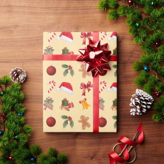 Klassisches Weihnachtspauschpapier Geschenkpapier (Feiertagsgeschenk)