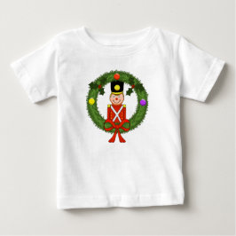 Klassisches Weihnachtssoldat-Kleinkind Ruffle Dres Baby T-shirt