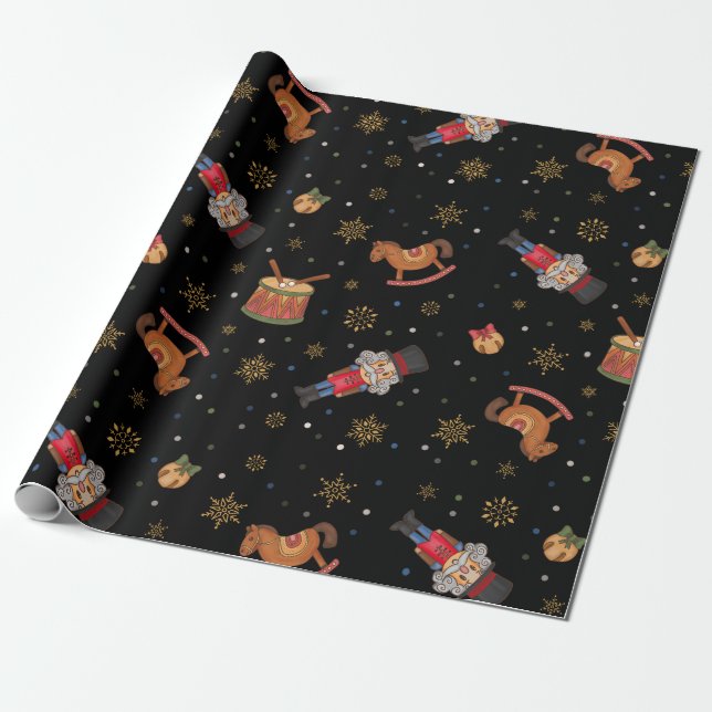 Klassisches Weihnachtsspielzeug Geschenkpapier (Ungerollt)