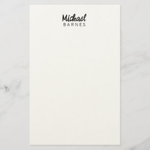 Klassisches Weiß Minimalistisches Einfaches Elegan Briefpapier