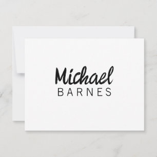 Klassisches Weiß Minimalistisches Einfaches Elegan Mitteilungskarte