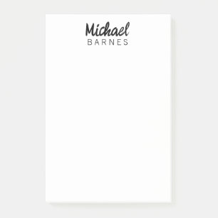 Klassisches Weiß Minimalistisches Einfaches Elegan Post-it Klebezettel