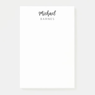 Klassisches Weiß Minimalistisches Einfaches Elegan Post-it Klebezettel