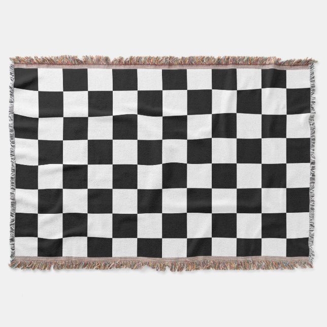 Klassisches Weiß mit Schwarz-Quadrat-Stil Decke (Vorderseite)