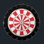 Klassisches Weiß, Silber, Rot und Schwarzes Dartscheibe<br><div class="desc">Klassisches Weiß,  Silber,  Rot und Schwarzes farbiges Dartscheibe-Spiel einschließlich 6 Messingpfeile</div>