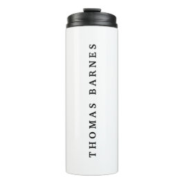 Klassisches Weißes Minimalistisches Schlichtes Ele Thermosbecher