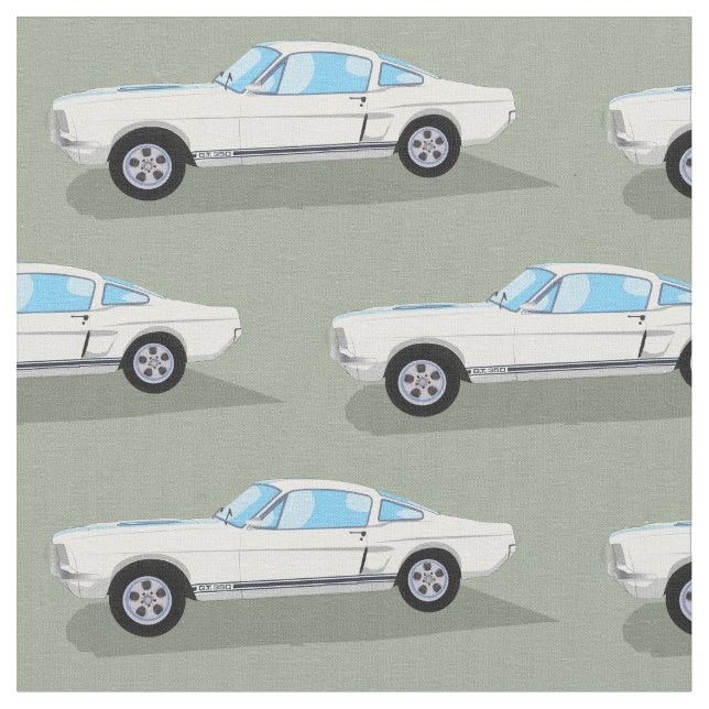 Klassisches weißes Muskel-Auto-Gewebe Stoff (Nahaufnahme)