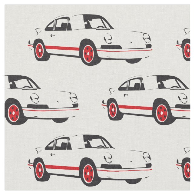 Klassisches weißes Sport-Auto-Gewebe Stoff (Nahaufnahme)