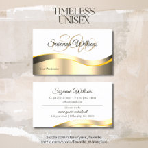 Klassisches weißes Wavy Gold-Dekor mit Initials De