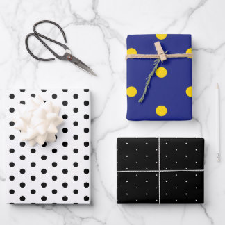 Klassisches White Polka Dot Geschenkpapier
