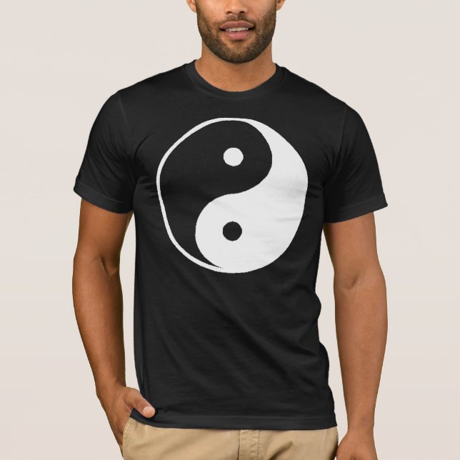 Klassisches Ying Yang Chinesisches Symbol T-Shirt (Vorderseite)