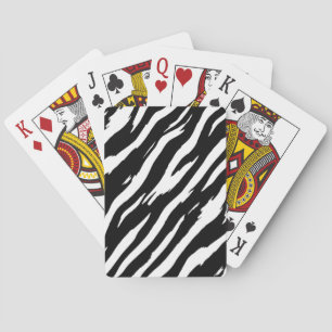 Klassisches Zebra Print Strip Fashion Muster Spielkarten