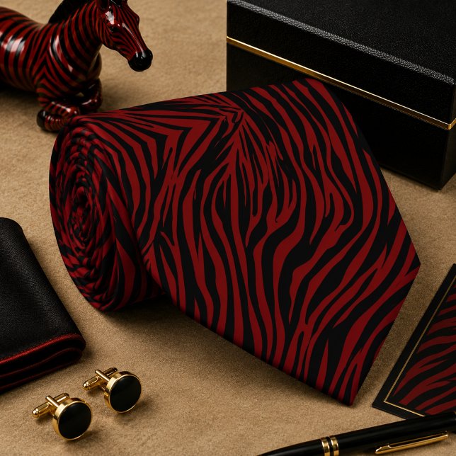 Klassisches Zebra-Wildtier-Muster Krawatte (Von Creator hochgeladen)